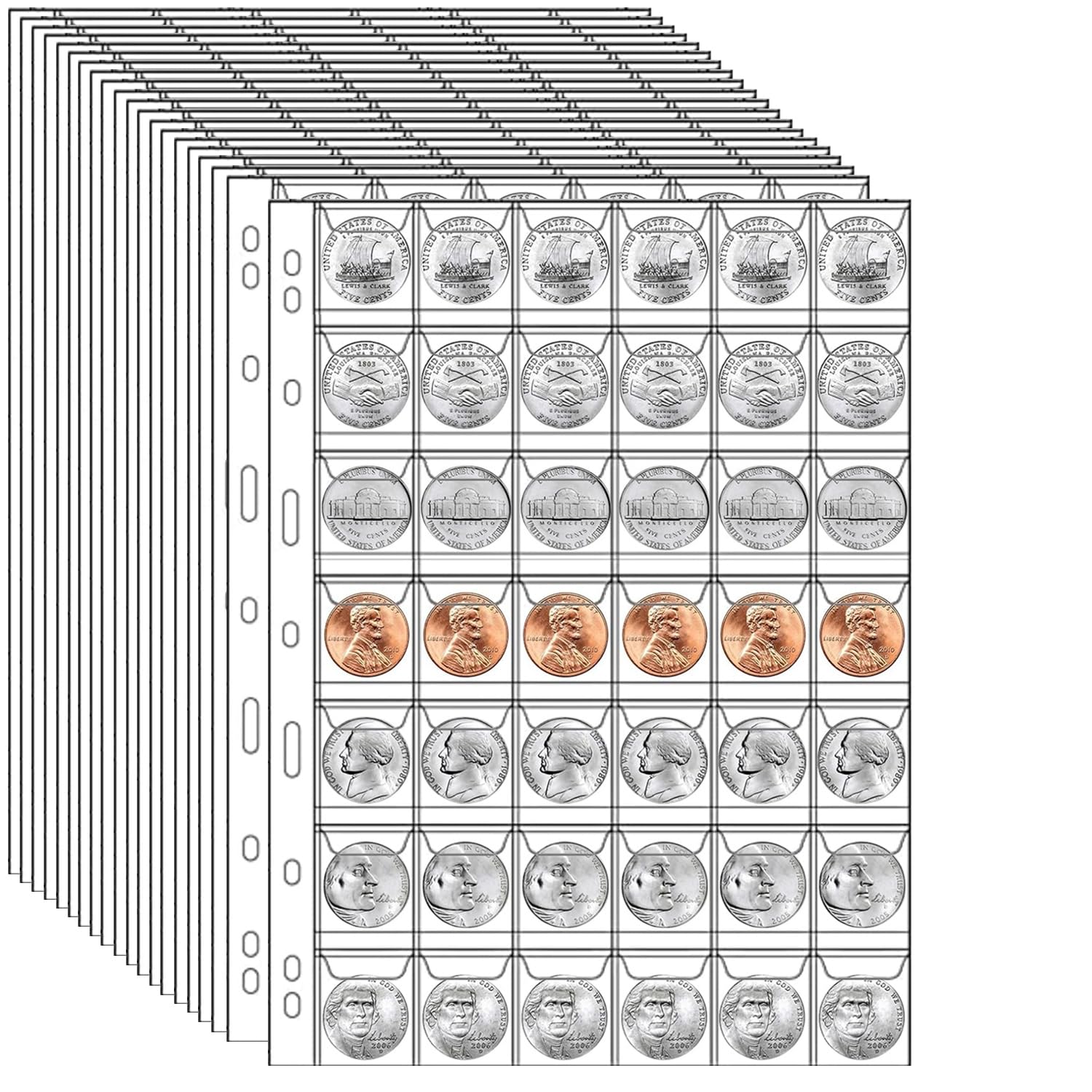 Amazon.com: 840 Pockets Coin Pages, 20 Sheets Pocket Inserts